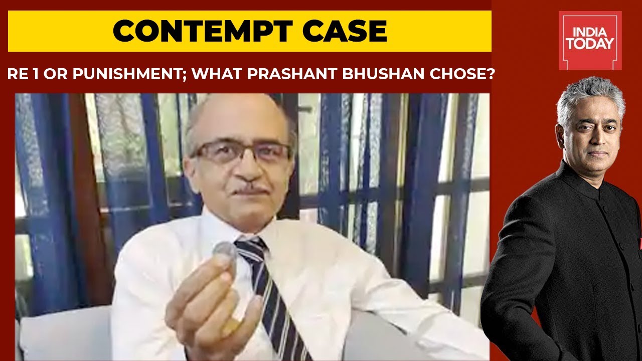 Contempt Of Court Case: Re 1 Or Punishment; What Prashant Bhushan Chose?